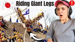 Miniature : Onbashira Festival: Riding Giant Logs Downhill | Japan's Dangerous "Honorable Pillars" Festival 🇯🇵