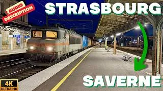 Miniature : Voyage en cabine 📢commenté 📢 STRASBOURG à SAVERNE via PORT-DU-RHIN | BB 22200 | Audio FR / ENG | 4K