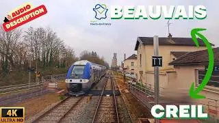 Miniature : Voyage en cabine 📢commenté📢 en AGC X76500 sur la VOIE UNIQUE de BEAUVAIS à CREIL (aller-retour)