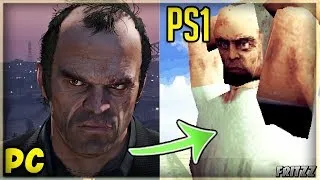 Miniature : ARRÊTÉ TOUT !!  REGARDEZ à quoi ressemble GTA 5 sur PlayStation 1 !! (WTF)