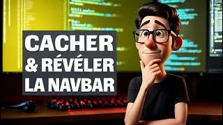 Miniature : CACHER OU RÉVÉLER LA NAVBAR EN JAVASCRIPT + HTML + CSS