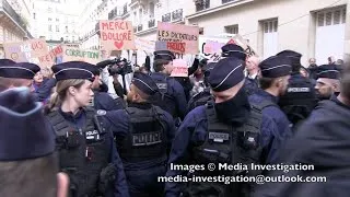 Miniature : Manifestation de soutien à Nicolas Sarkozy et contre manifestation avant son incarcération