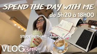 Miniature : VLOG: STUDY WITH ME 💻 spend the day with me 5:00 am - 6:00 pm ⭐️💋📗☕️🧸 (ASMR vlog - no music)