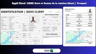 Miniature : CRM en Excel VBA 2026 | Application complète de gestion Client & Prospect (Téléchargement gratuit)