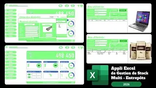Miniature : Application VBA Excel – Gestion de Stock Multi-Entrepôts en Temps Réel