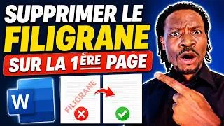 Miniature : Supprimer un Filigrane sur la Première Page Word (En 2 Minutes !)