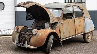 Miniature : Remise en route : Citroën 2CV de 1959 abandonnée depuis 30 ans