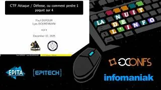 Miniature : Nuit de l'Info 2025 - JP et Lyes : CTF Attaque / Defense, ou comment perdre 1 packet sur 4