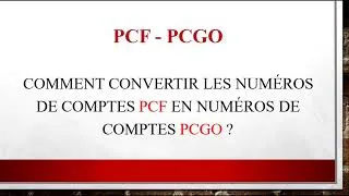 Miniature : Correspondance Plan comptable France (PCF) et le Plan comptable général OHADA (PCGO)