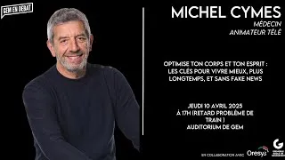 Miniature : Conférence avec Michel Cymes sur l'optimisation du corps et de l'esprit.