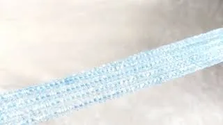 Miniature : 4.5mm AAA+ Perles de Topaze naturelle bleu ciel en rondelle facettée x5cm (1.9inch) (#B110)
