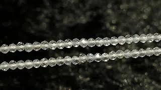 Miniature : AAA+ 2.2mm Petite perles de Pierre de lune naturelle arc-en-ciel rondelle micro facettée (#B064)
