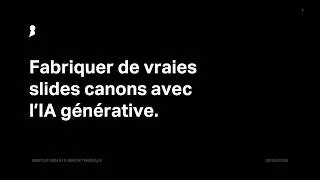Miniature : Fabriquer de vraies slides canons avec l'IA générative (Midjourney) - Gen AI Nantes #18