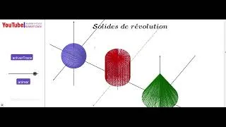 Miniature : Engendrer des solides sous GeoGebra : Par rotation ou/et par translation