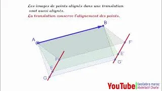 Miniature : GeoGebra : Alignement de points dans une translation