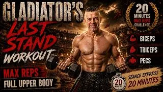 Miniature : 🔥 Séance Haut du Corps 20 MIN | Pecs, Biceps, Triceps – 100% Haltères | ⚔️ Gladiator's Last Stand