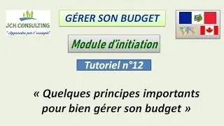 Miniature : Tuto n°12 : "Principes importants pour gérer son budget"