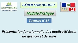 Miniature : Tuto n°17 : "Présentation fonctionnelle de l'applicatif Excel de gestion et suivi"