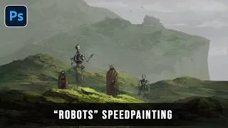 Miniature : Des robots dans la plaine [DESSIN | ILLUSTRATION | SPEEDPAINTING]