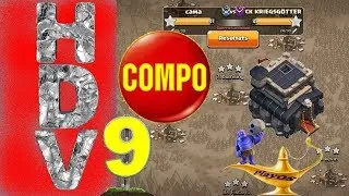 Miniature : [CoC]  Compo hdv9 perf en gdc [Playos coc]Clash of Clans Fr