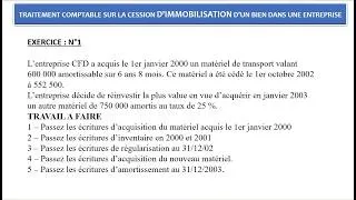 Miniature : Cas pratique Amortissement cession d'immobilisation