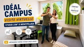 Miniature : Visite virtuelle d'un studio étudiant de 21 m² à Montpellier | Résidence Ideal Campus
