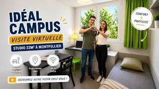 Miniature : Visite virtuelle d'un studio étudiant de 22 m² à Montpellier | Résidence Ideal Campus