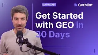 Miniature : How I'd start GEO in 30 days (4 step method)