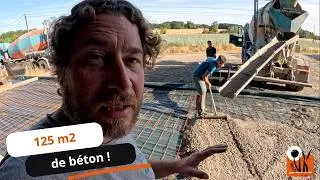 Miniature : On coule 125m2 de dalle béton dans notre hangar agricole !