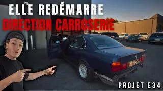 Miniature : BMW E34 ! Elle redémarre après 3 semaines + dépôt en carrosserie !