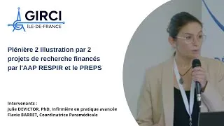 Miniature : Plénière 2 Illustration par 2 projets de recherche financés par l'AAP RESPIR et le PREPS