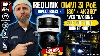Miniature : Reolink OMVI 3i PoE avec triple objectif 180° + 4K 360° avec tracking, elle voit tout jour et nuit !