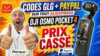 Miniature : Codes GLG + PayPal sur tout AliExpress : DJI Osmo Pocket 4 à prix cassé sur Marque+