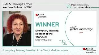 Miniature : Red Hat EMEA Training Partner Awards 2021 : Prix du partenaire exemplaire
