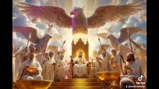 Miniature : Создано в нейросети,  подробное описание из Библии, Божьего Престола. #god #angel #religion 