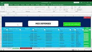 Miniature : FICHIER D'ENREGISTREMENT DES DÉPENSES