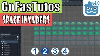 Miniature : GoFastTutos - GODOT 4.0 - Space Invaders - 2/4