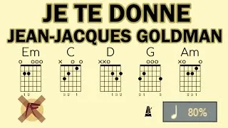 Miniature : 🎸 • JEAN-JACQUES GOLDMAN • JE TE DONNE • 🎶 • ENCHAÎNER LES ACCORDS • ⏱️ x80 • ⭐