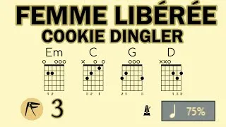 Miniature : 🎸 • COOKIE DINGLER • FEMME LIBÉRÉE • 🎶 • ENCHAÎNER LES ACCORDS • ⏱️ x75 • ⭐