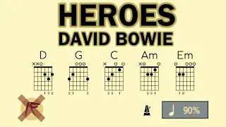 Miniature : 🎸 • DAVID BOWIE • HEROES • 🎶 • ARPÈGE PAR GROUPES DE 8 NOTES • ⏱️ x90 • ⭐⭐
