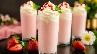 Miniature : Le Milkshake à la Fraise le Plus Rafraîchissant de l'été ! En 5 Minutes 😍