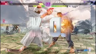 Miniature : Street Fighter 6 jeu de combat arcade mode versus CPU niv 8 RYU