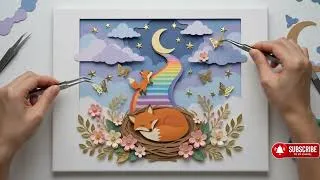 Miniature : Relax ASMR: Sleeping Fox Papercraft Diorama 🦊