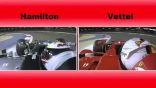 Miniature : F1 2015 Bahrain GP  Hamilton vs Vettel Pole  Qualifing Lap