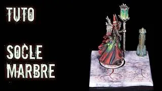 Miniature : Tuto Peinture : Socle en marbre (technique de la lingette)