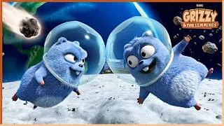 Miniature : Lemmings go to the moon | Grizzy & the Lemmings | 90' Compilation | 🐻🐹 Cartoon for Kids