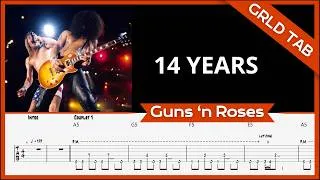 Miniature : Guns 'n Roses - 14 Years | Guitar Tab + Cover | GRLD
