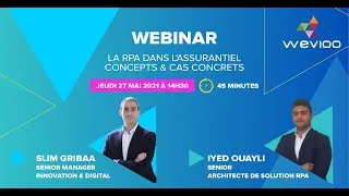 Miniature : WEBINAR: La RPA dans l'assurantiel - Concepts et Cas concrets