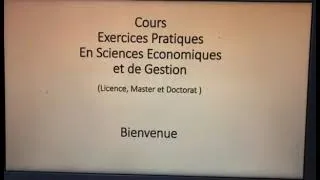 Miniature : Cours et exercices pratiques en economie et gestion seance introductive YIMA ACADEMY