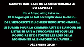 Miniature : Francis Cousin : Gazette radicale de la crise terminale du Capital - Décembre 2025